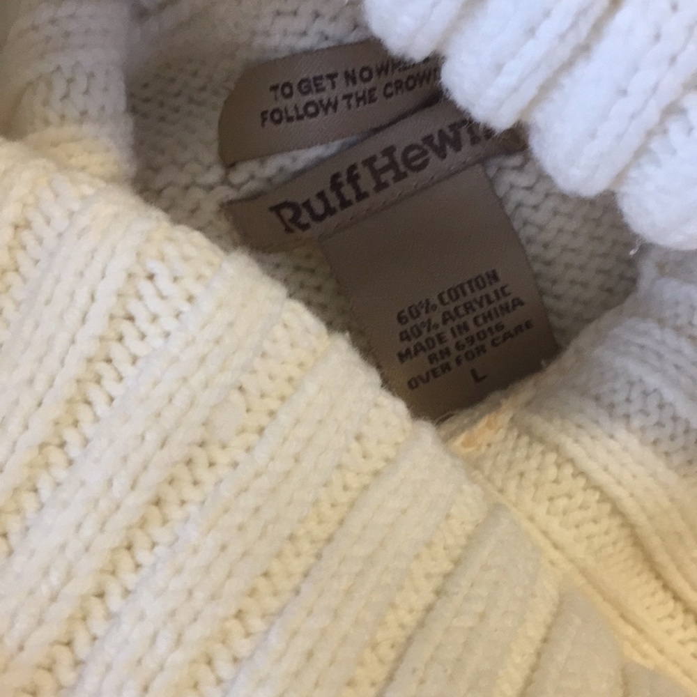 Cream Ruff Hewn Sweater - Picture 3 of 5